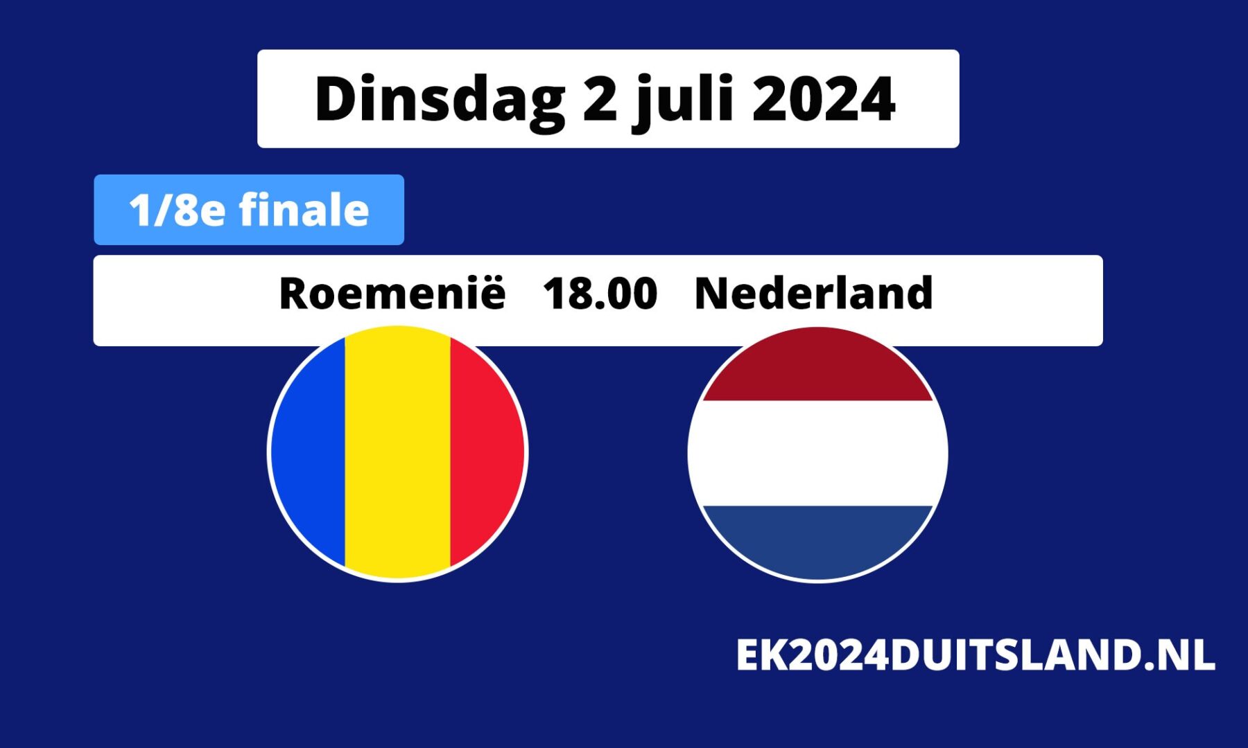 Nederland-Roemenië in het Bankie