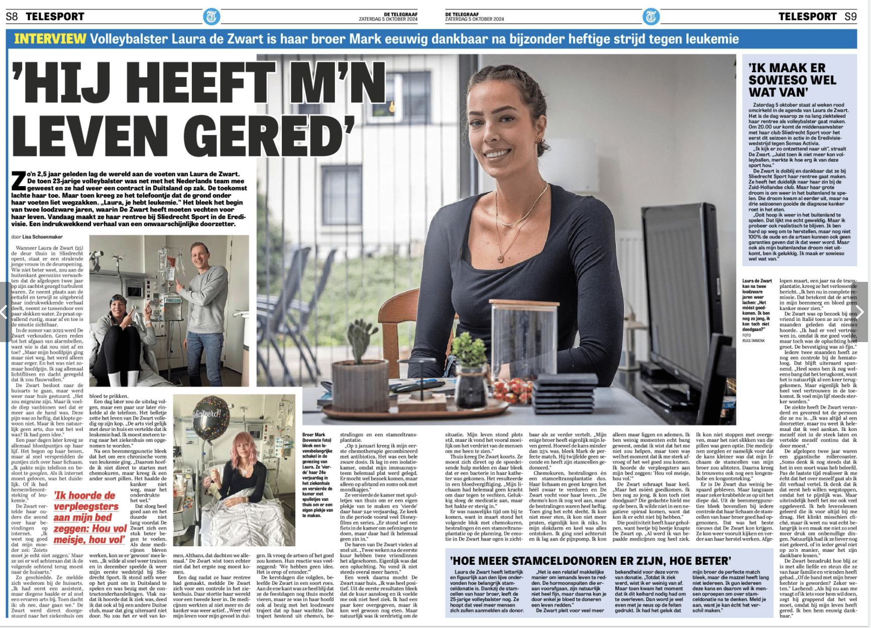 Laura in De Telegraaf